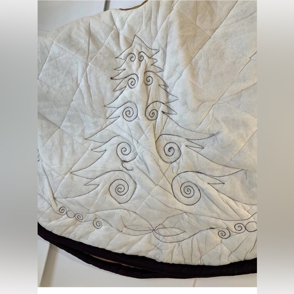 Santa’s Best Tree Skirt Gold Satin Purple Velvet Trim - Picture 11 of 16